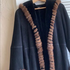 Shearling coat with Mink SALE